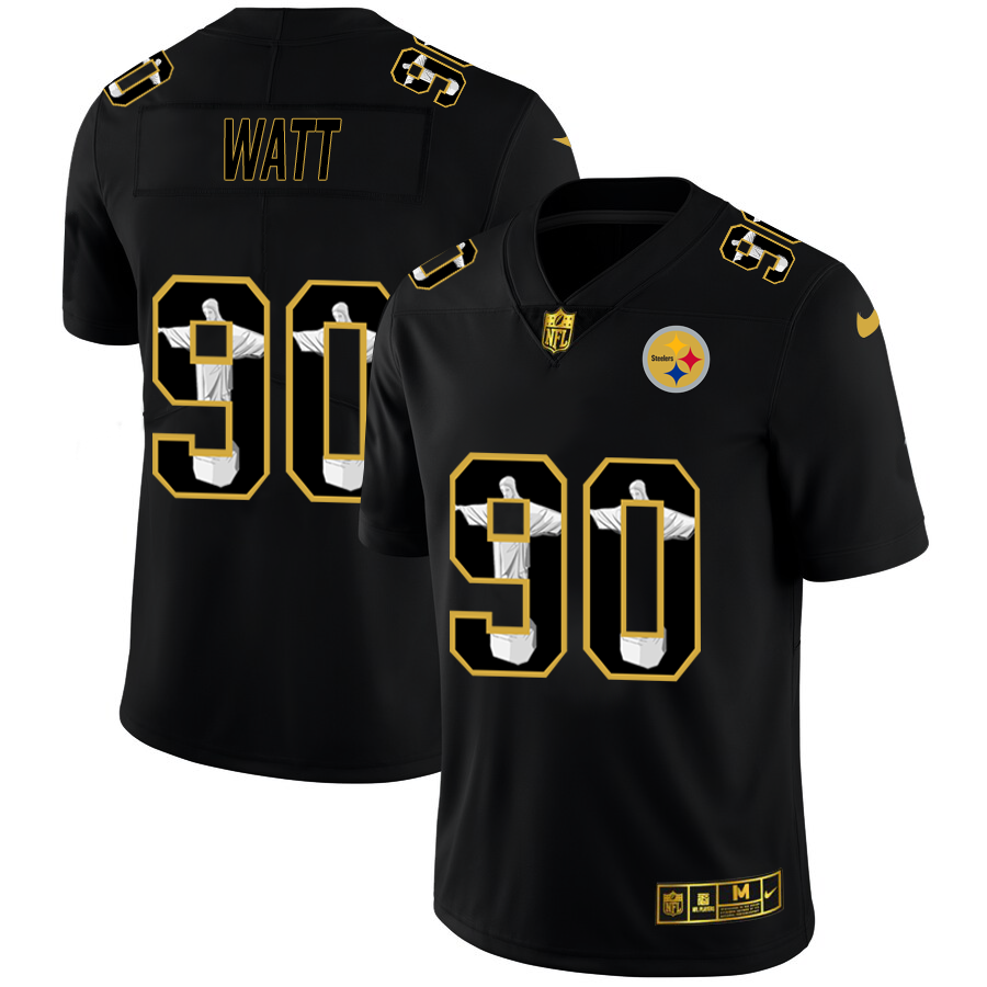 Pittsburgh Steelers #90 T.J. Watt Nike Carbon Black Vapor Cristo Redentor Limited NFL Jersey - PSJ411