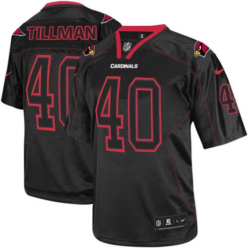 Nike Cardinals #40 Pat Tillman Lights Out Black Stitched NFL Elite Jersey - ACJ13
