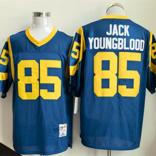 Royal Los Angeles Rams #85 Jack Youngblood Throwback Stitched Football Jersey - LAR386