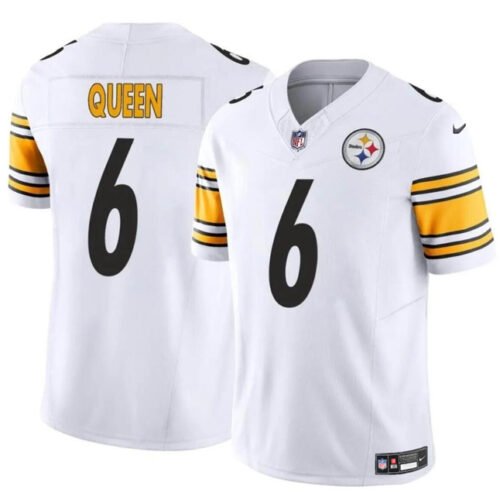 White Pittsburgh Steelers #6 Patrick Queen 2024 F.U.S.E. Alternate Vapor Untouchable Limited Stitched Jersey - PSJ647