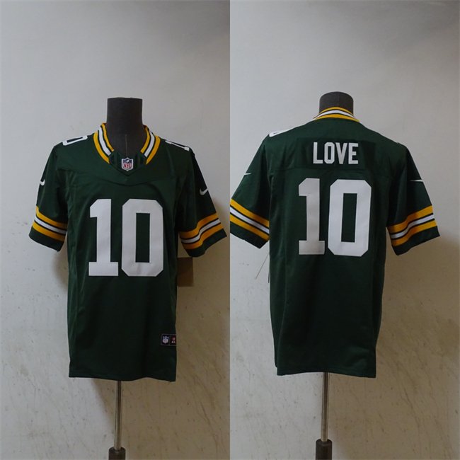 Green Green Bay Packers #10 Jordan Love Vapor 2024 F.U.S.E. Limited Stitched Football Jersey - GBJ131