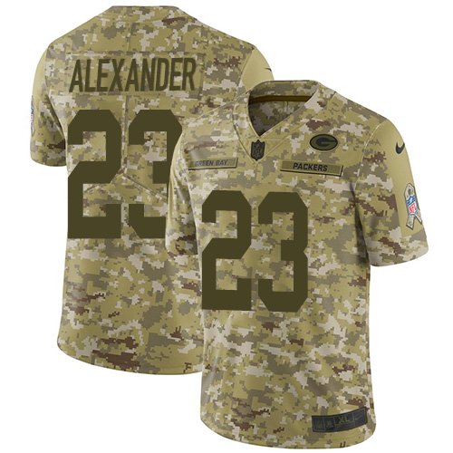 Nike Packers #23 Jaire Alexander Camo Stitched NFL Limited 2018 Salute To Service Jersey - GBJ317