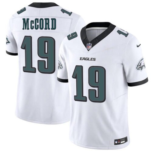White Philadelphia Eagles #19 Kyle McCord 2025 Draft New F.U.S.E. Vapor Untouchable Limited Stitched Football Jersey - PEL06