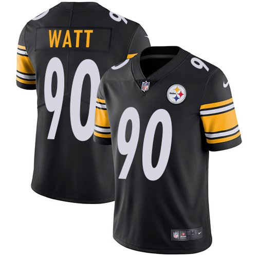 Nike Steelers #90 T. J. Watt Black Team Color Stitched NFL Vapor Untouchable Limited Jersey - PSJ51