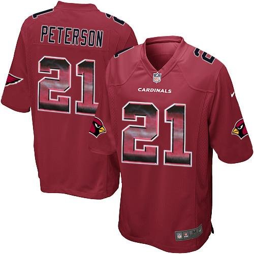 Nike Cardinals #21 Patrick Peterson Red Team Color Stitched NFL Limited Strobe Jersey - ACJ324