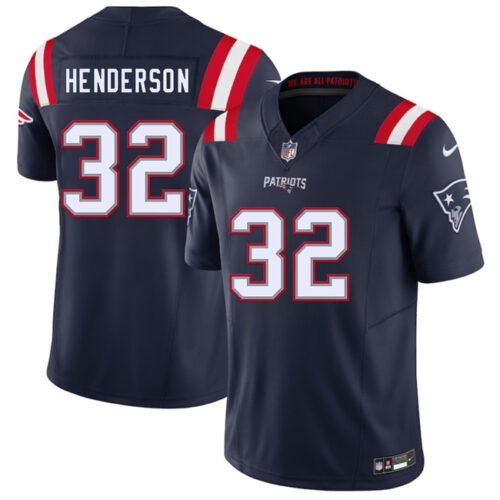 Navy New England Patriots #32 TreVeyon Henderson 2025 F.U.S.E. Vapor Limited Stitched Football Jersey - NEP16