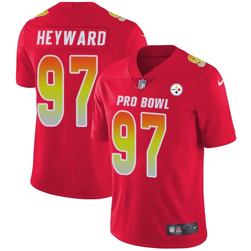 Nike Steelers #97 Cameron Heyward Red Stitched NFL Limited AFC 2019 Pro Bowl Jersey - PSJ805