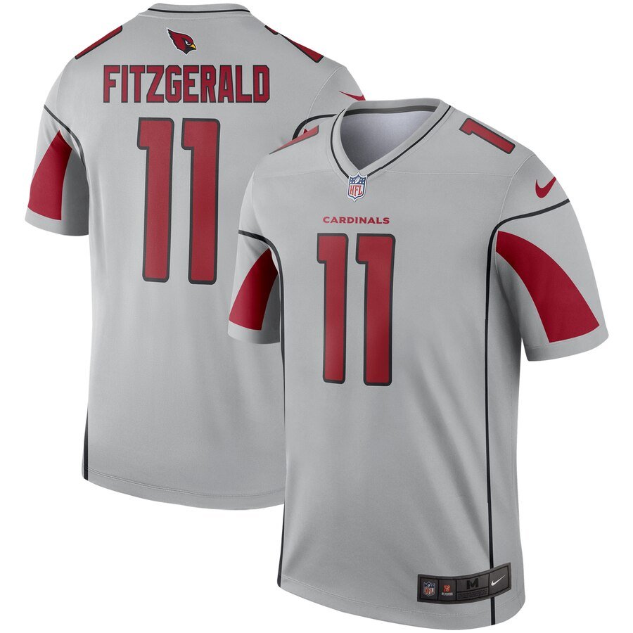 Arizona Cardinals #11 Larry Fitzgerald Nike Inverted Legend Jersey Silver - ACJ373