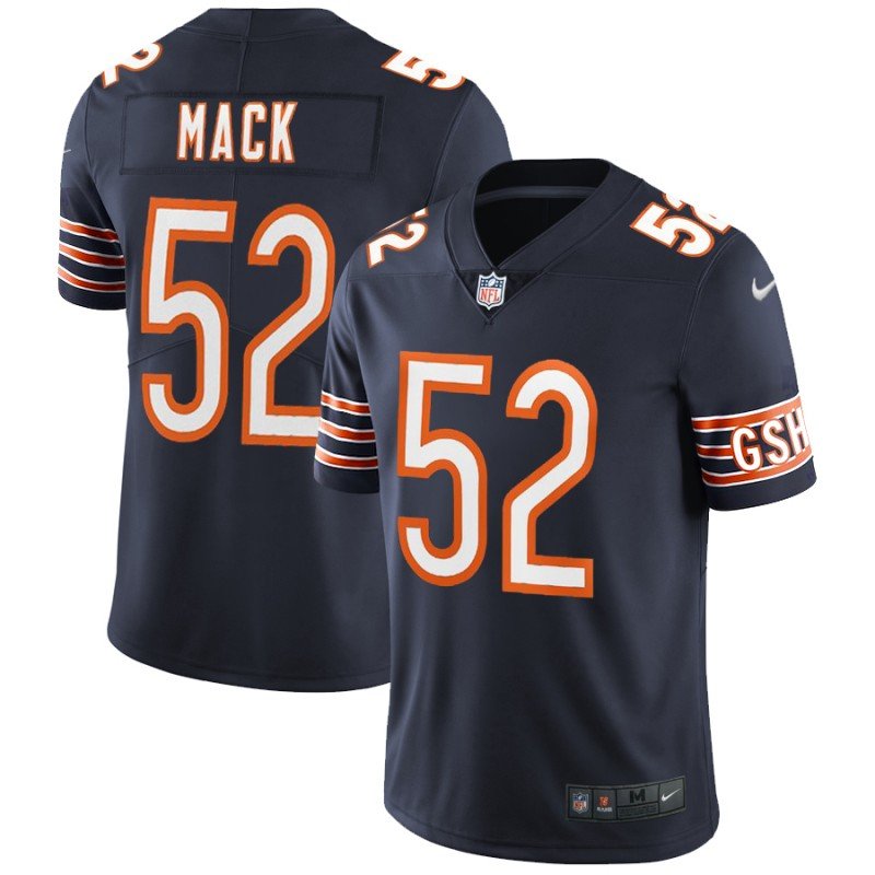 Chicago Bears #52 Khalil Mack Navy Vapor Untouchable NFL Limited Stitched Jersey - CBJ564