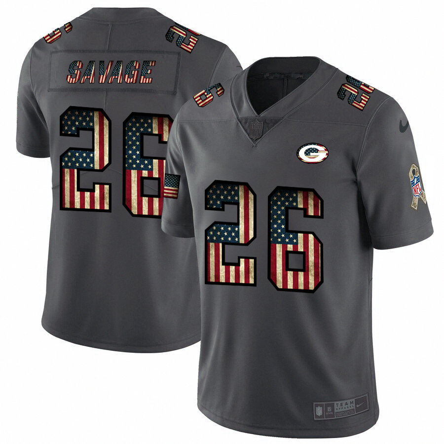 Nike Packers #26 Darnell Savage Jr. 2018 Salute To Service Retro USA Flag Limited NFL Jersey - GBJ118