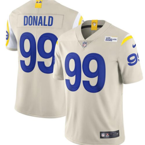 Los Angeles Rams #99 Aaron Donald 2020 Bone Vapor Limited Stitched NFL Jersey - LAR189