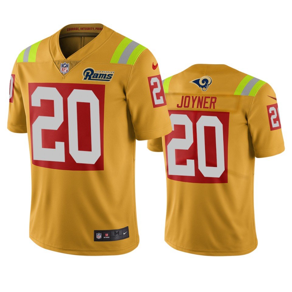 Los Angeles Rams #20 Lamarcus Joyner Gold Vapor Limited City Edition NFL Jersey - LAR158
