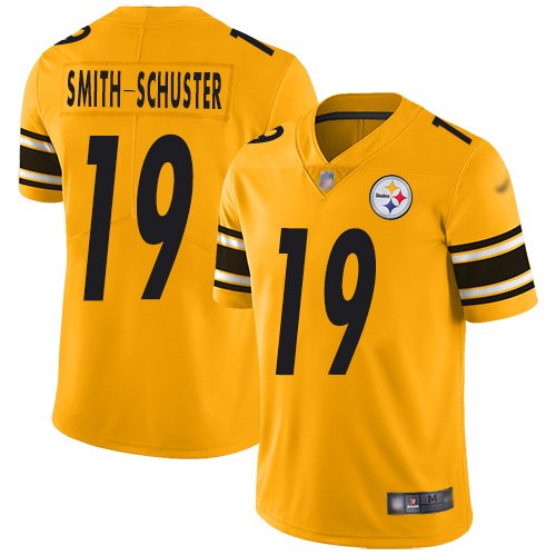 Nike Steelers #19 JuJu Smith-Schuster Gold Stitched NFL Limited Inverted Legend Jersey - PSJ152