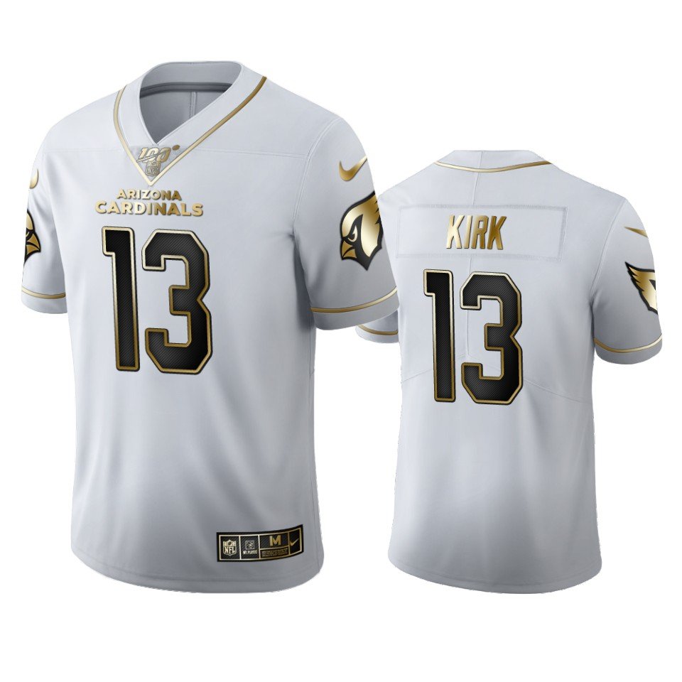 Arizona Cardinals #13 Christian Kirk Nike White Golden Edition Vapor Limited NFL 100 Jersey - ACJ40