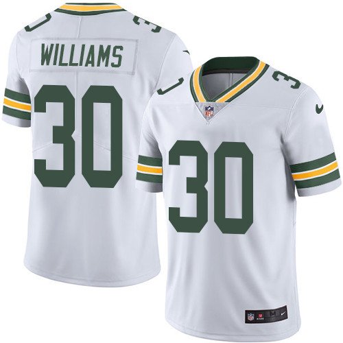 Nike Packers #30 Jamaal Williams White Stitched NFL Vapor Untouchable Limited Jersey - GBJ635