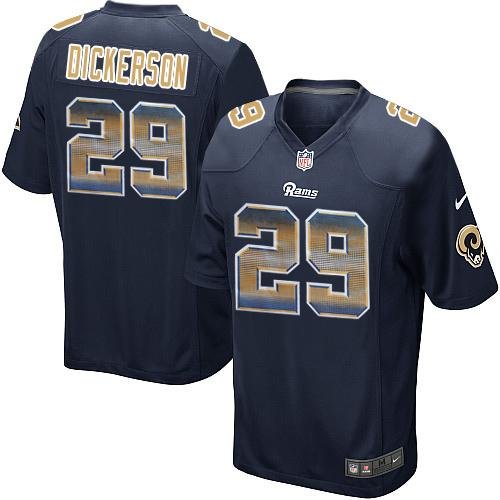 Nike Rams #29 Eric Dickerson Navy Blue Team Color Stitched NFL Limited Strobe Jersey - LAR236