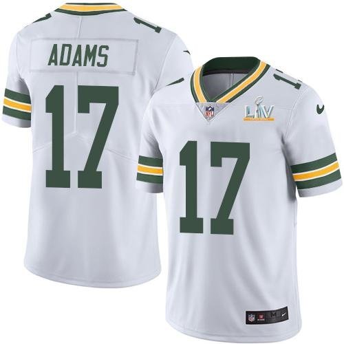Green Bay Packers #17 Davante Adams White 2021 Super Bowl LV Stitched Jersey - GBJ18