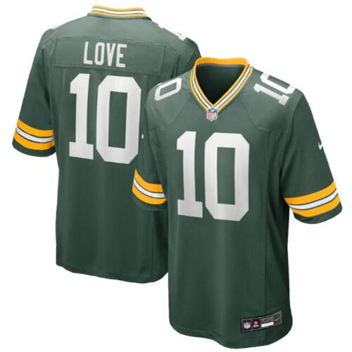 Green Green Bay Packers #10 Jordan Love Stitched Game Jersey - GBJ618