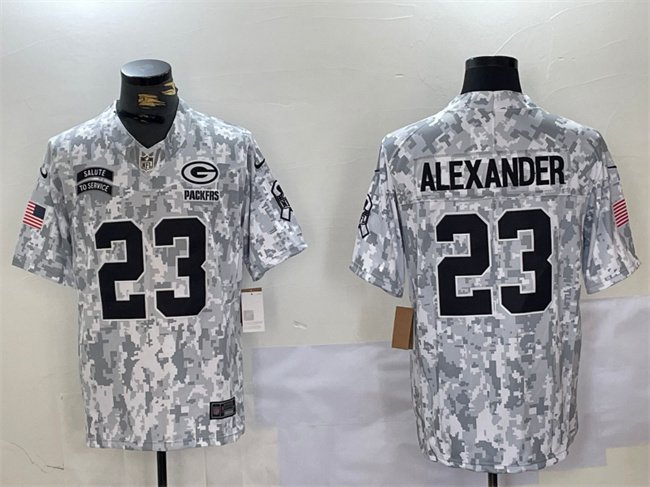 Arctic Camo Green Bay Packers #23 Jaire Alexander 2024 F.U.S.E Salute to Service Limited Stitched Football Jersey - GBJ26