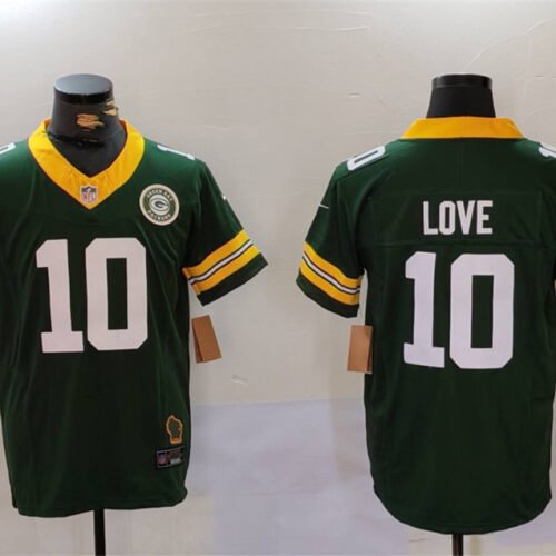 Green Green Bay Packers #10 Jordan Love 2023 F.U.S.E. With Patch Limited Stitched Football Jersey - GBJ316