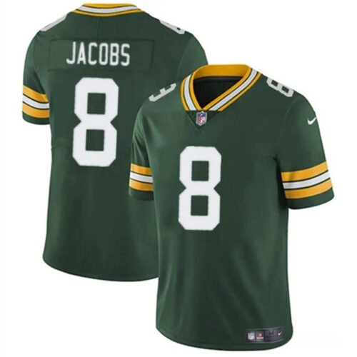 Green Green Bay Packers #8 Josh Jacobs Vapor Limited Stitched Football Jersey - GBJ525