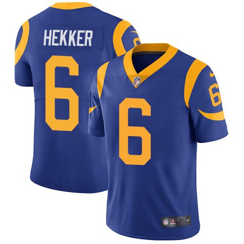 Nike Rams #6 Johnny Hekker Royal Blue Alternate Stitched NFL Vapor Untouchable Limited Jersey - LAR439