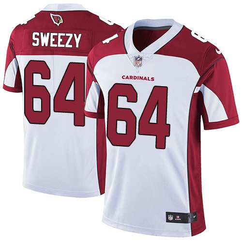 Nike Cardinals #64 J.R. Sweezy White Stitched NFL Vapor Untouchable Limited Jersey - ACJ302