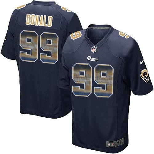 Nike Rams #99 Aaron Donald Navy Blue Team Color Stitched NFL Limited Strobe Jersey - LAR193