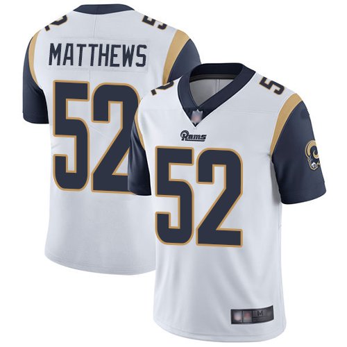 Nike Rams #52 Clay Matthews White Stitched NFL Vapor Untouchable Limited Jersey - LAR499