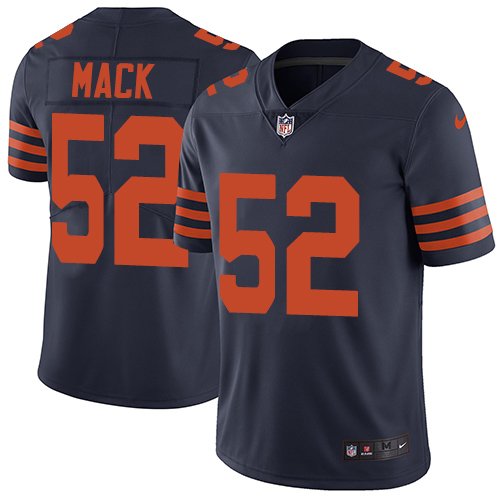 Nike Bears #52 Khalil Mack Navy Blue Alternate Stitched NFL Vapor Untouchable Limited Jersey - CBJ09