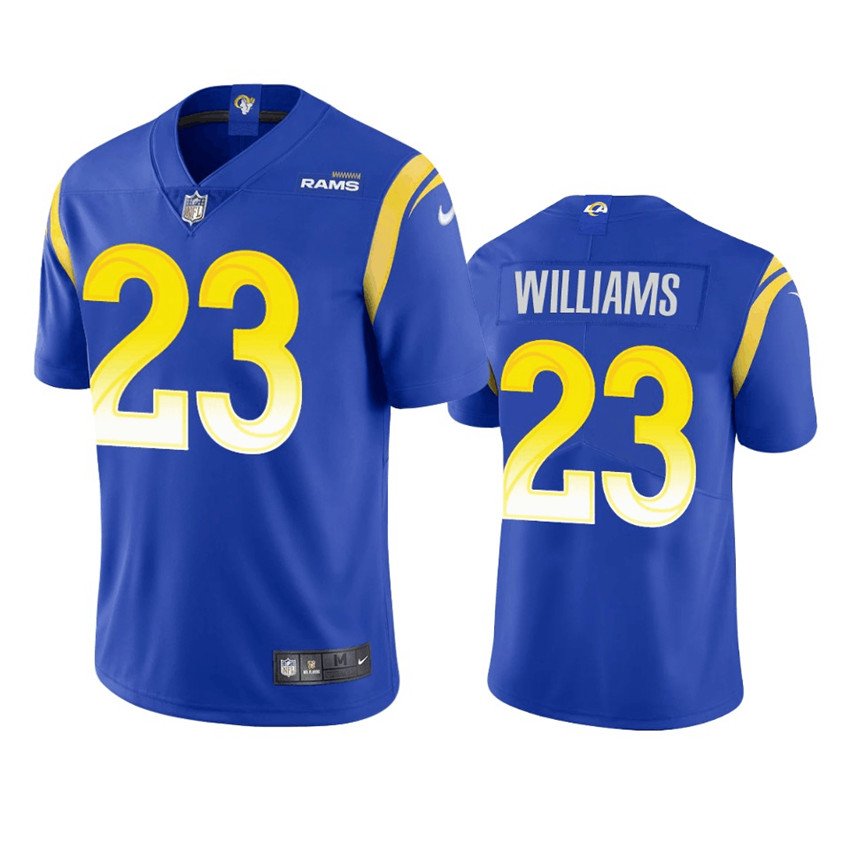 Royal Los Angeles Rams #23 Kyren Williams Vapor Limited Stitched Football Jersey - LAR182
