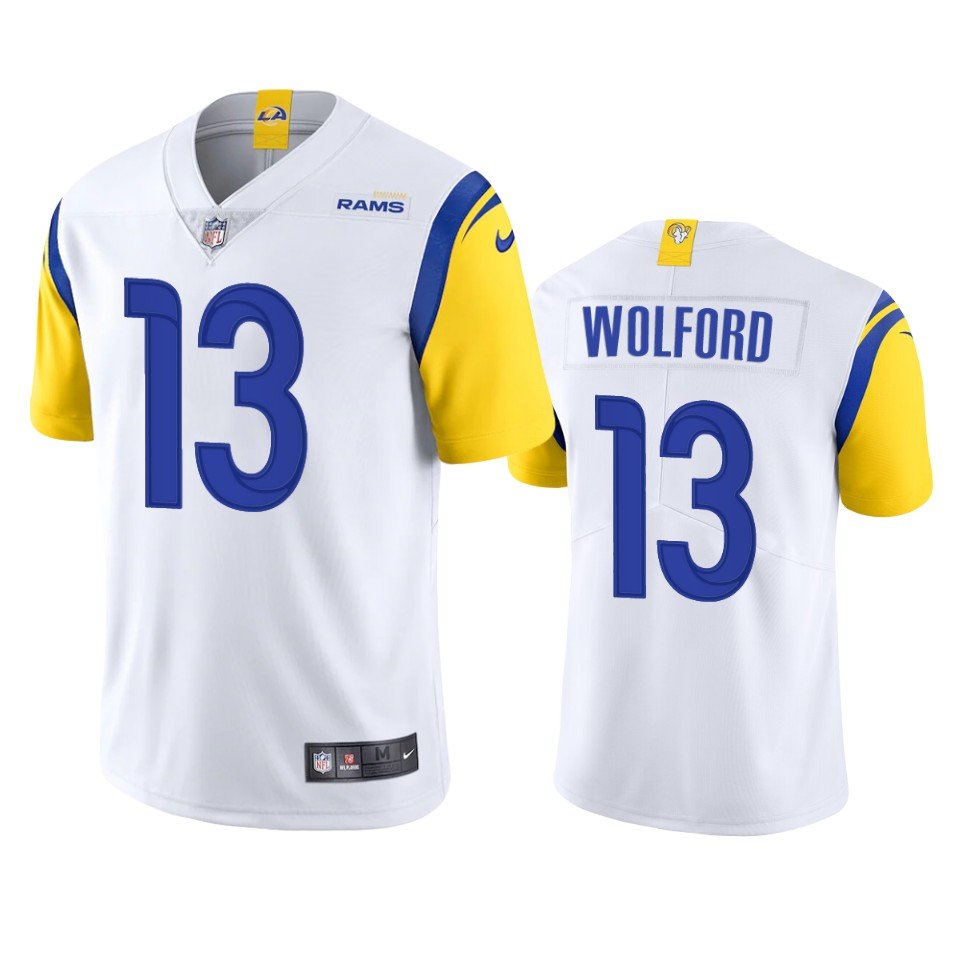 White Los Angeles Rams #13 John Wolford  Vapor Untouchable Limited Stitched Football Jersey - LAR307