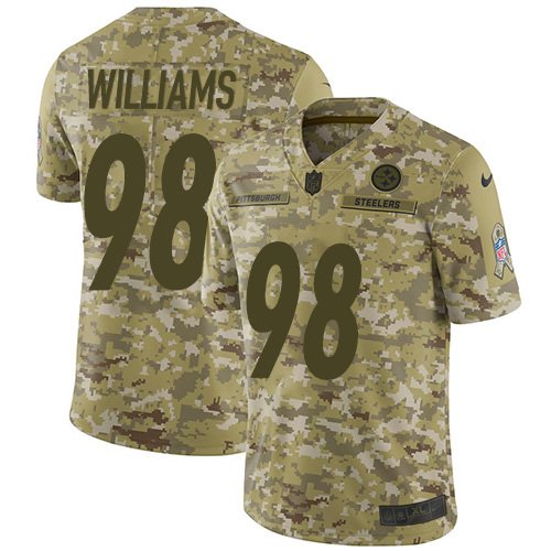 Nike Steelers #98 Vince Williams Camo Stitched NFL Limited 2018 Salute To Service Jersey - PSJ407