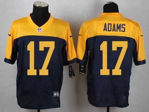Nike Packers #17 Davante Adams Navy Blue Alternate Stitched NFL New Elite Jersey - GBJ385