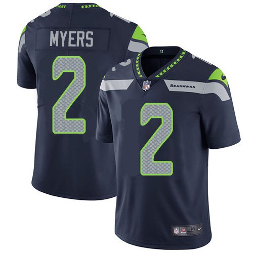 Nike Seahawks #2 Jason Myers Steel Blue Team Color Stitched NFL Vapor Untouchable Limited Jersey