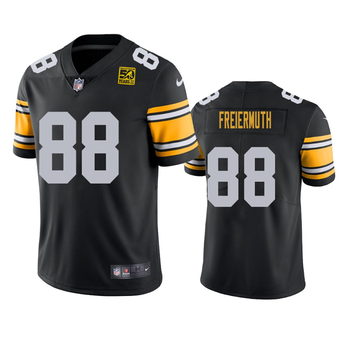 Black Pittsburgh Steelers #88 Pat Freiermuth 2023 50th Anniversary Vapor Untouchable Limited Jersey - PSJ559