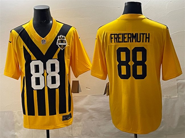 Gold Pittsburgh Steelers #88 Pat Freiermuth 1933 Throwback Alternate Stitched Football Jersey - PSJ391