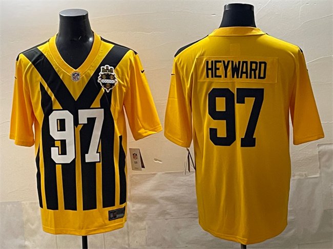Gold Pittsburgh Steelers #97 Cameron Heyward 1933 Throwback Alternate Stitched Football Jersey - PSJ270