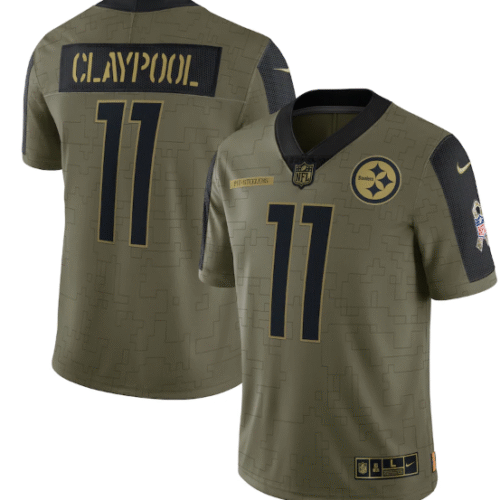 Olive Pittsburgh Steelers #11 Chase Claypool 2021 Salute To Service Limited Stitched Jersey - PSJ169
