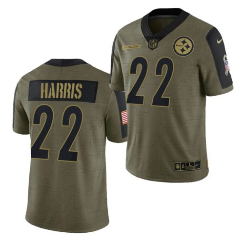 Olive Pittsburgh Steelers #22 Najee Harris 2021 Salute To Service Limited Stitched Jersey - PSJ753