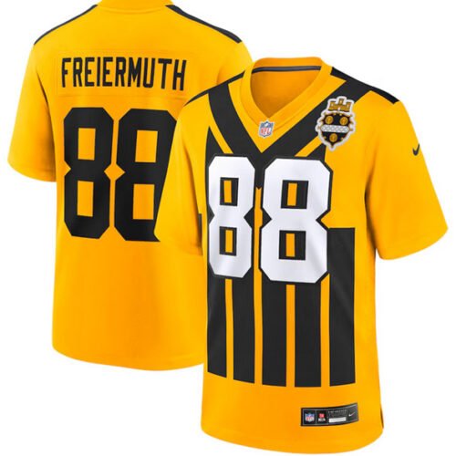 Gold Pittsburgh Steelers #88 Pat Freiermuth 1933 Throwback Alternate Football Stitched Football Game Jersey - PSJ605