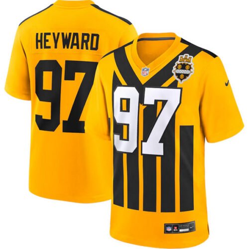 Gold Pittsburgh Steelers #97 Cameron Heyward 1933 Throwback Alternate Football Stitched Football Game Jersey - PSJ463