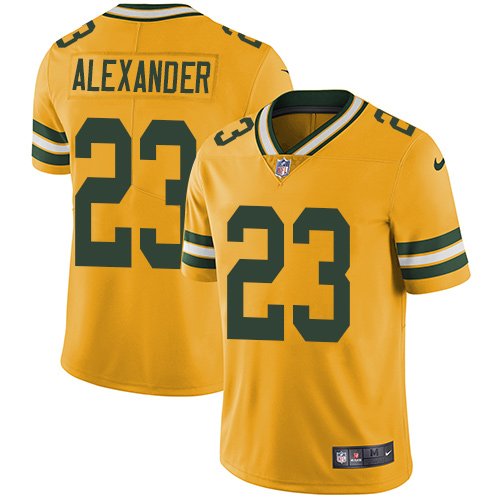 Nike Packers #23 Jaire Alexander Yellow Stitched NFL Limited Rush Jersey - GBJ548