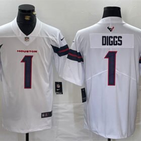 White Houston Texans #1 Stefon Diggs Vapor Untouchable Stitched Football Jersey - HTJ209