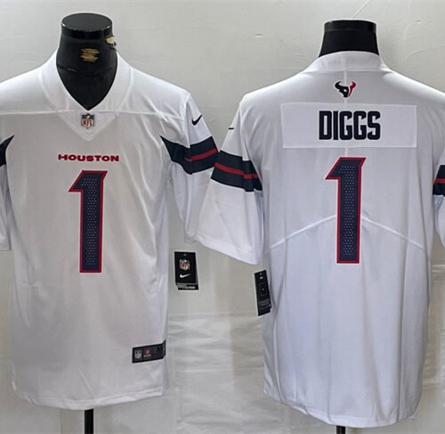White Houston Texans #1 Stefon Diggs Vapor Untouchable Stitched Football Jersey - HTJ209