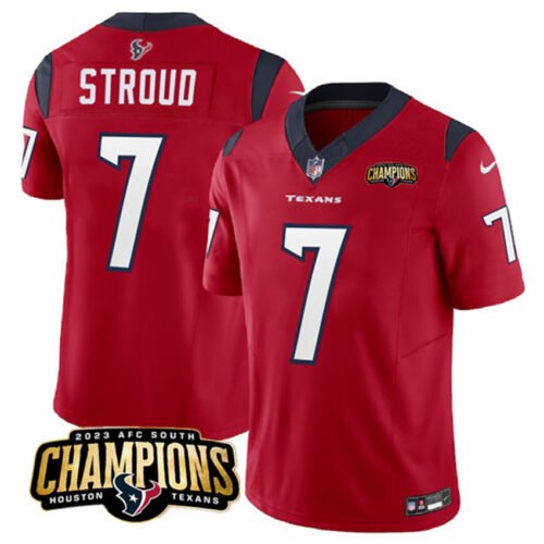 Red Houston Texans #7 C.J. Stroud 2023 F.U.S.E. AFC South Champions Patch Vapor Untouchable Limited Stitched Football Jersey - HTJ297