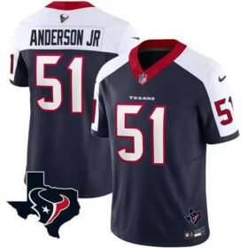 White/Navy Houston Texans #51 Will Anderson Jr. 2023 F.U.S.E. Vapor Untouchable Limited Stitched Football Jersey - HTJ27