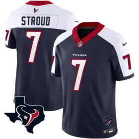 White/Navy Houston Texans #7 C.J. Stroud 2023 F.U.S.E. Vapor Untouchable Limited Stitched Football Jersey - HTJ143