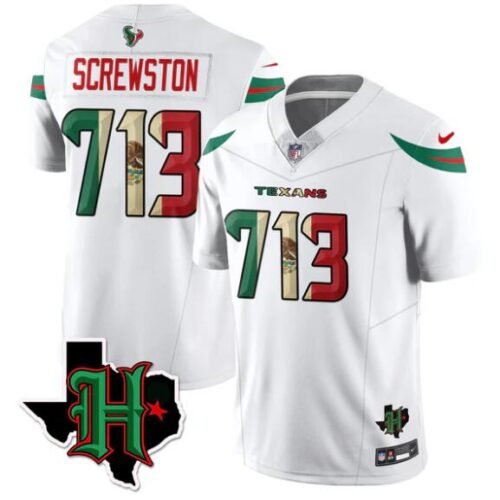 White Houston Texans #713 Screwston F.U.S.E. Mexico Vapor Limited Stitched Football Jersey - HTJ276