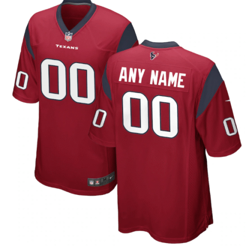 Red Houston Texans Active Player Custom Stitched Game Jersey - HTJ147
